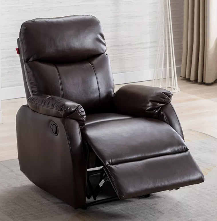 Faux Leather Home Theater Recliner Modern Standard Recliner for Theater