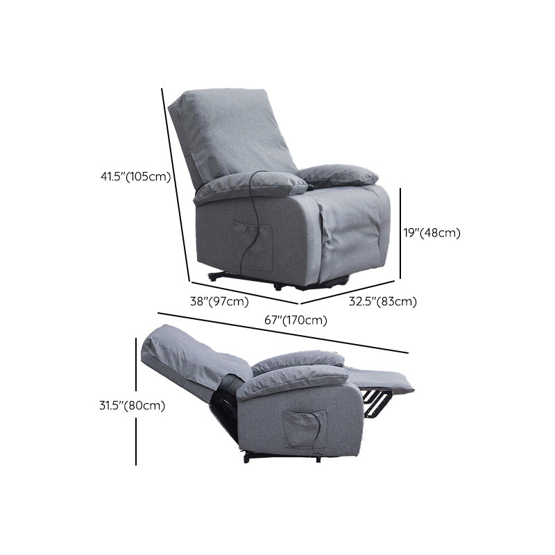 Modern 38.18" Wide Lift Assist Recliner Cotton Recliner Chair