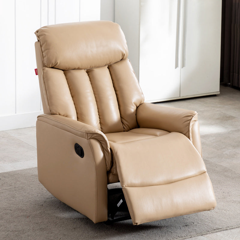 Faux Leather Adjustable Swivel Glider Recliner Chair 31.5" W Recliner with USB Charge Port