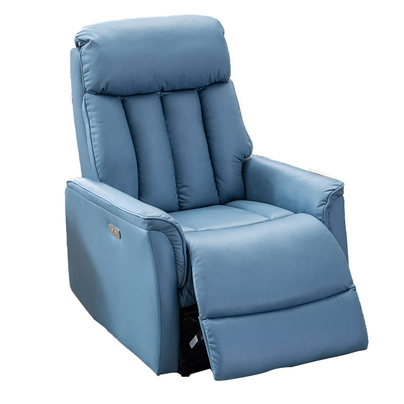 Faux Leather Adjustable Swivel Glider Recliner Chair 31.5" W Recliner with USB Charge Port