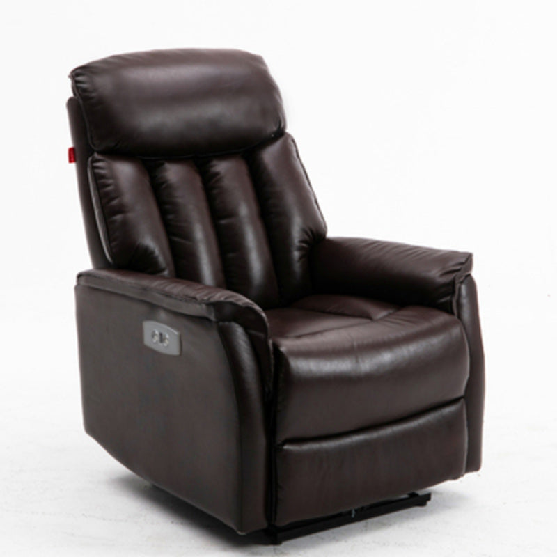 Faux Leather Adjustable Swivel Glider Recliner Chair 31.5" W Recliner with USB Charge Port