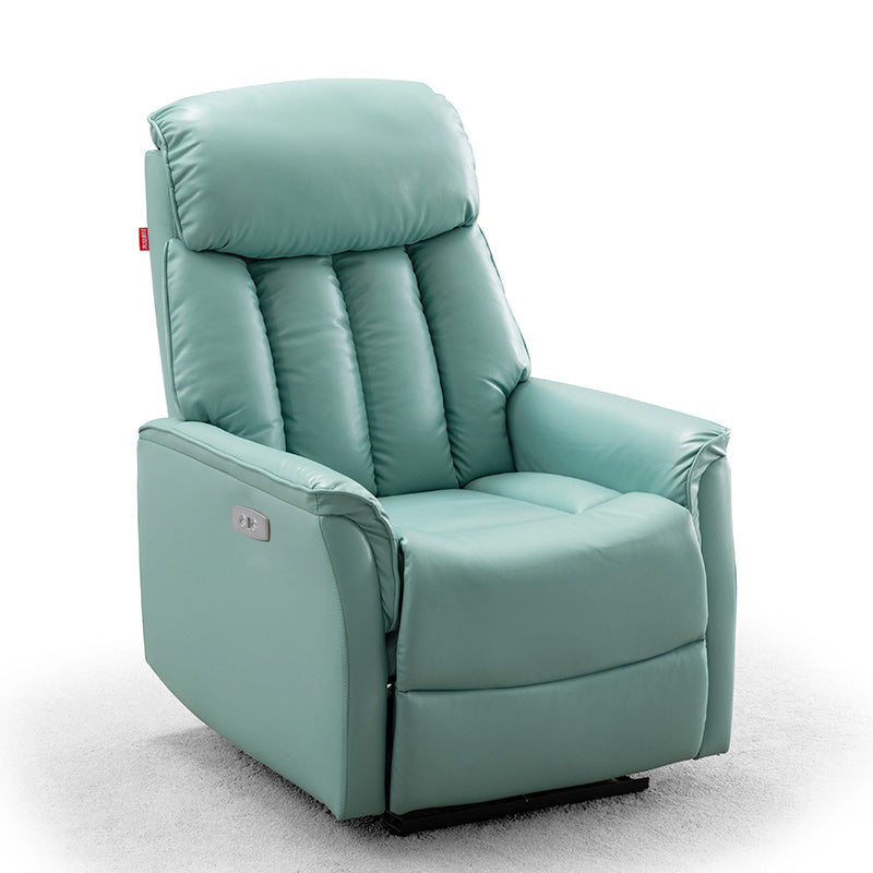 Faux Leather Adjustable Swivel Glider Recliner Chair 31.5" W Recliner with USB Charge Port