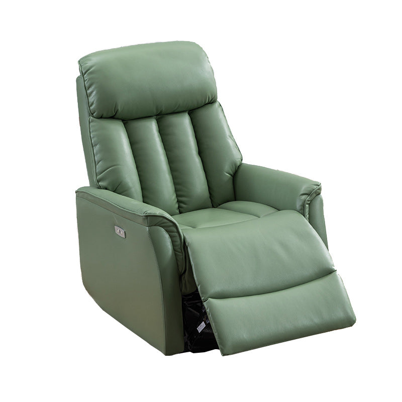 Faux Leather Adjustable Swivel Glider Recliner Chair 31.5" W Recliner with USB Charge Port