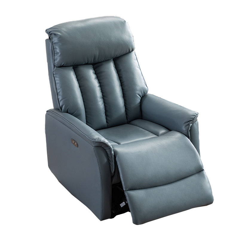 Faux Leather Adjustable Swivel Glider Recliner Chair 31.5" W Recliner with USB Charge Port