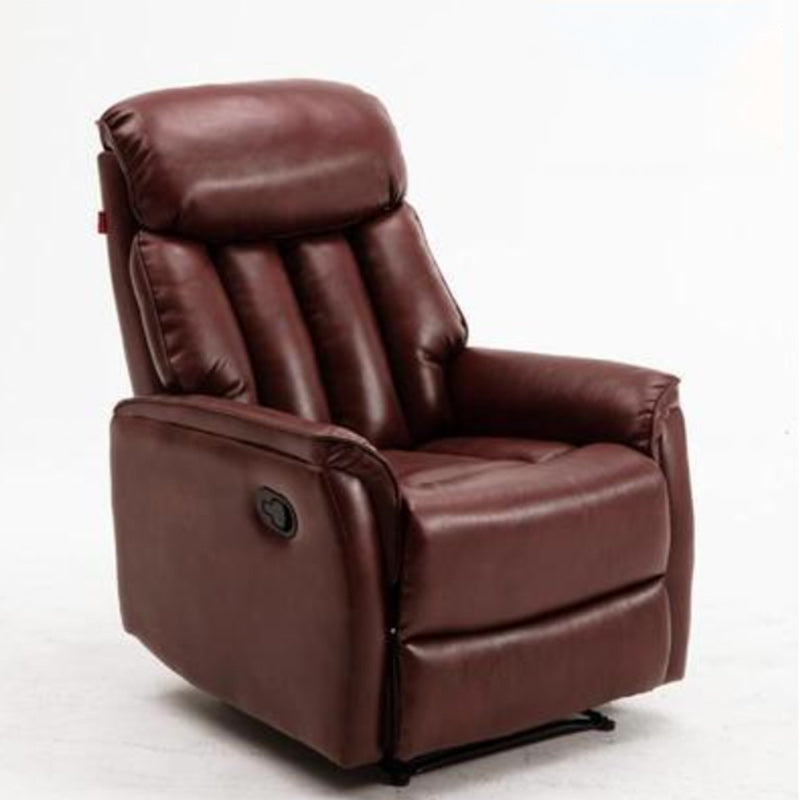 Faux Leather Adjustable Swivel Glider Recliner Chair 31.5" W Recliner with USB Charge Port