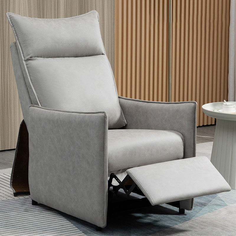 Modern Solid Color Standard Recliner Faux Leather Recliner Chair