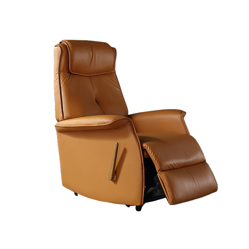 Genuine Leather Standard Recliner Swivel Base Recliner Chair With Legs