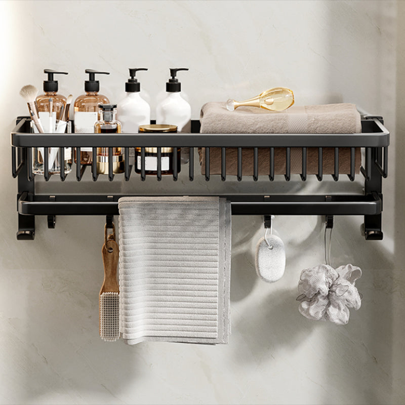 Modern Bathroom Accessory Kit Black Bath Shelf Bath Hardware Set