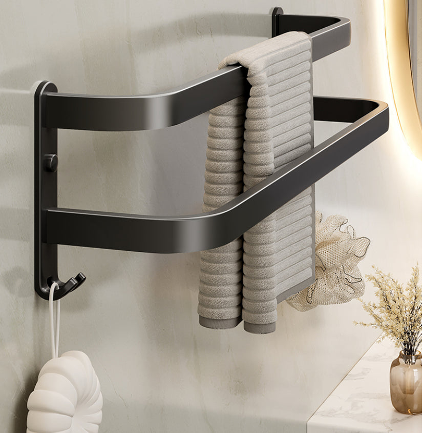 Modern Bathroom Accessory Kit Black Bath Shelf Bath Hardware Set