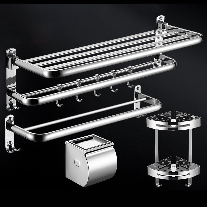 Modern Stainless Steel Bath Shelf Paper Holder Bathroom Accessory Kit