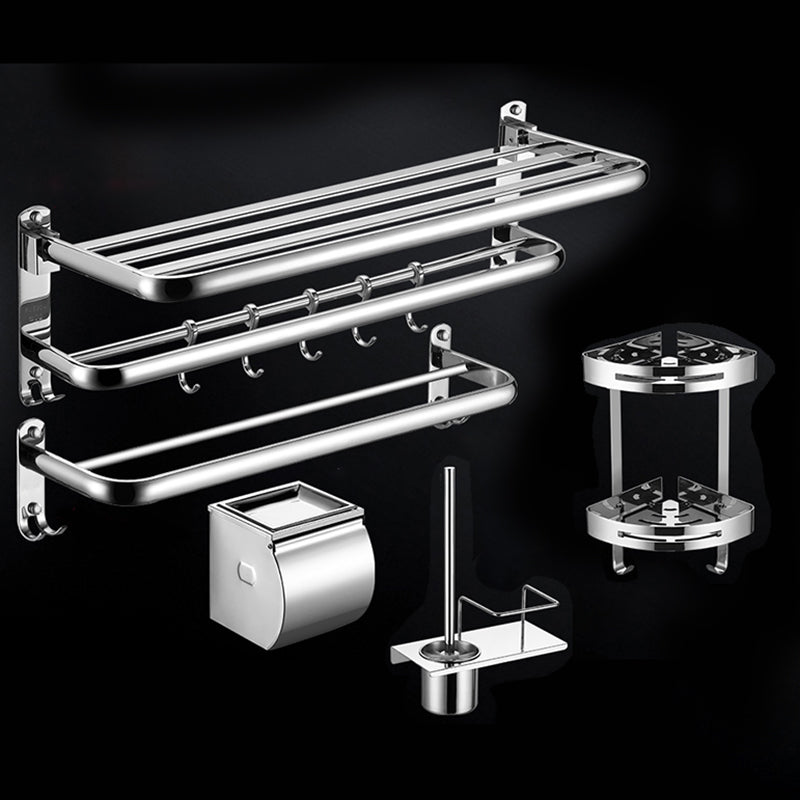 Modern Stainless Steel Bath Shelf Paper Holder Bathroom Accessory Kit