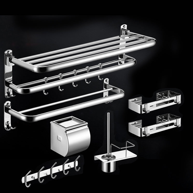 Modern Stainless Steel Bath Shelf Paper Holder Bathroom Accessory Kit