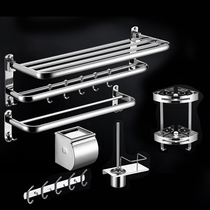 Modern Stainless Steel Bath Shelf Paper Holder Bathroom Accessory Kit