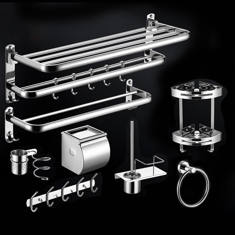 Modern Stainless Steel Bath Shelf Paper Holder Bathroom Accessory Kit