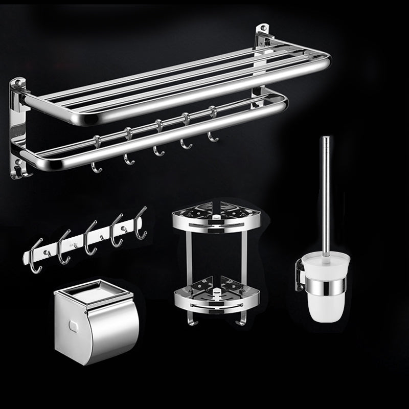 Modern Stainless Steel Bath Shelf Paper Holder Bathroom Accessory Kit