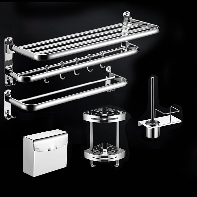 Modern Stainless Steel Bath Shelf Paper Holder Bathroom Accessory Kit