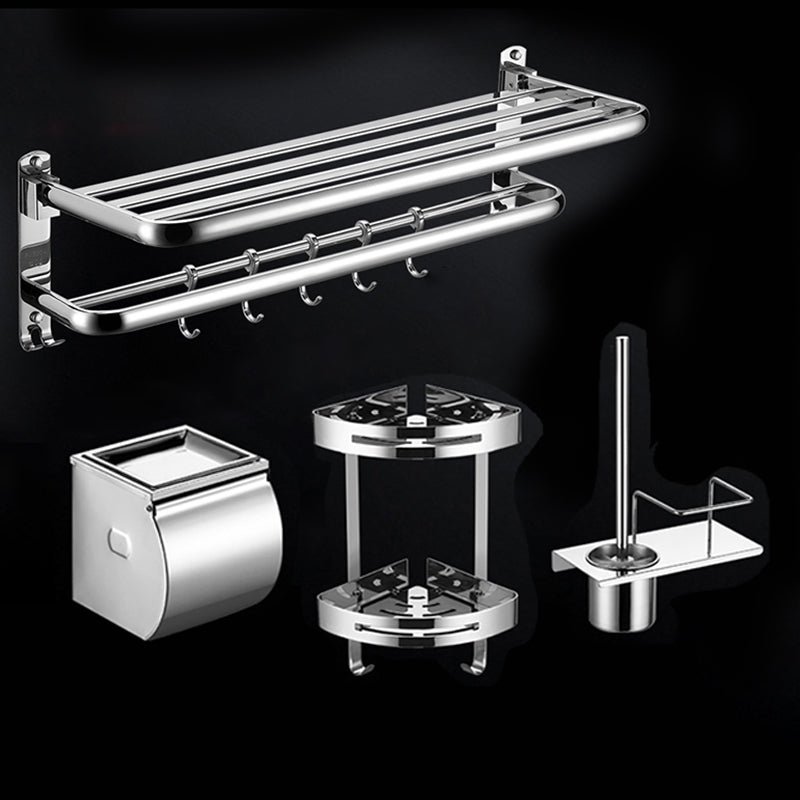 Modern Stainless Steel Bath Shelf Paper Holder Bathroom Accessory Kit