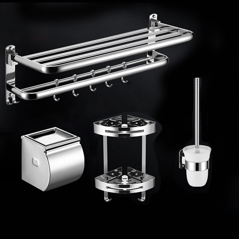 Modern Stainless Steel Bath Shelf Paper Holder Bathroom Accessory Kit