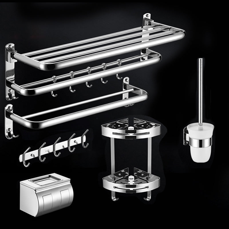 Modern Stainless Steel Bath Shelf Paper Holder Bathroom Accessory Kit