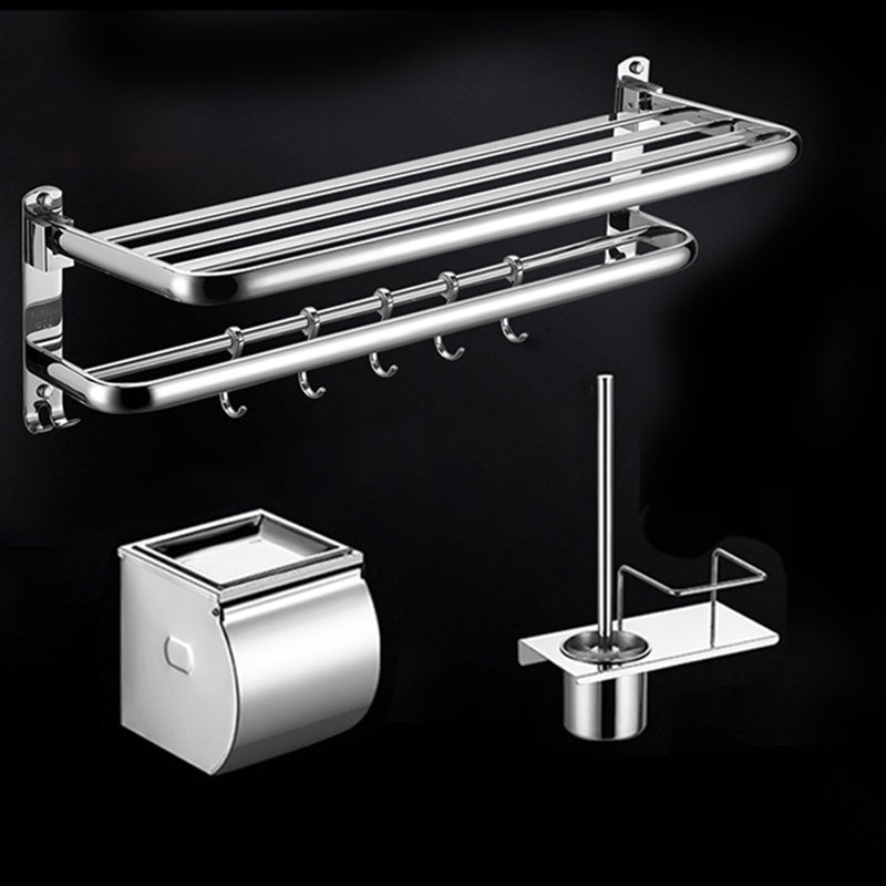 Modern Stainless Steel Bath Shelf Paper Holder Bathroom Accessory Kit