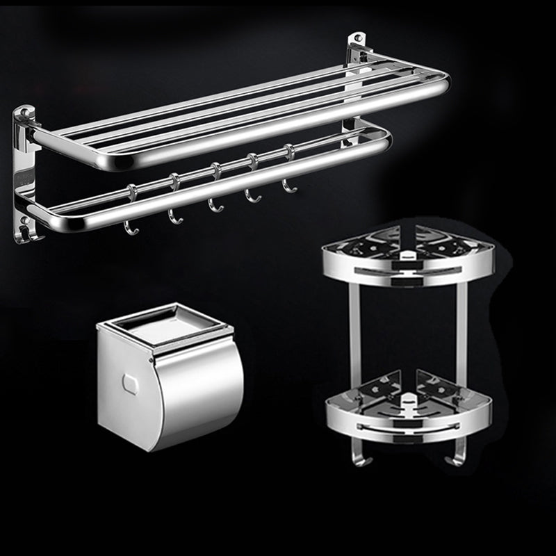 Modern Stainless Steel Bath Shelf Paper Holder Bathroom Accessory Kit