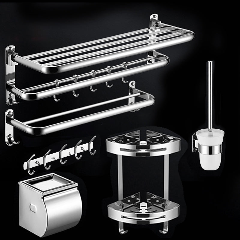 Modern Stainless Steel Bath Shelf Paper Holder Bathroom Accessory Kit