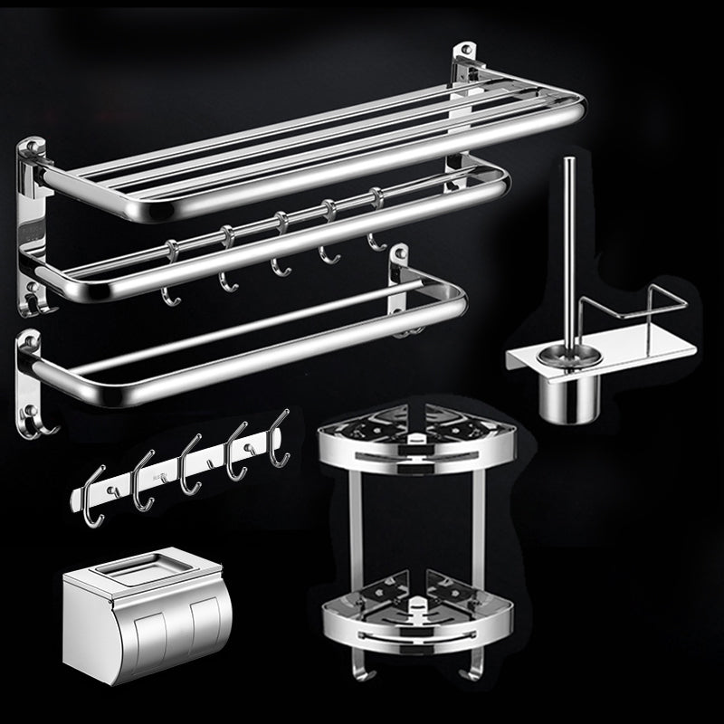 Modern Stainless Steel Bath Shelf Paper Holder Bathroom Accessory Kit