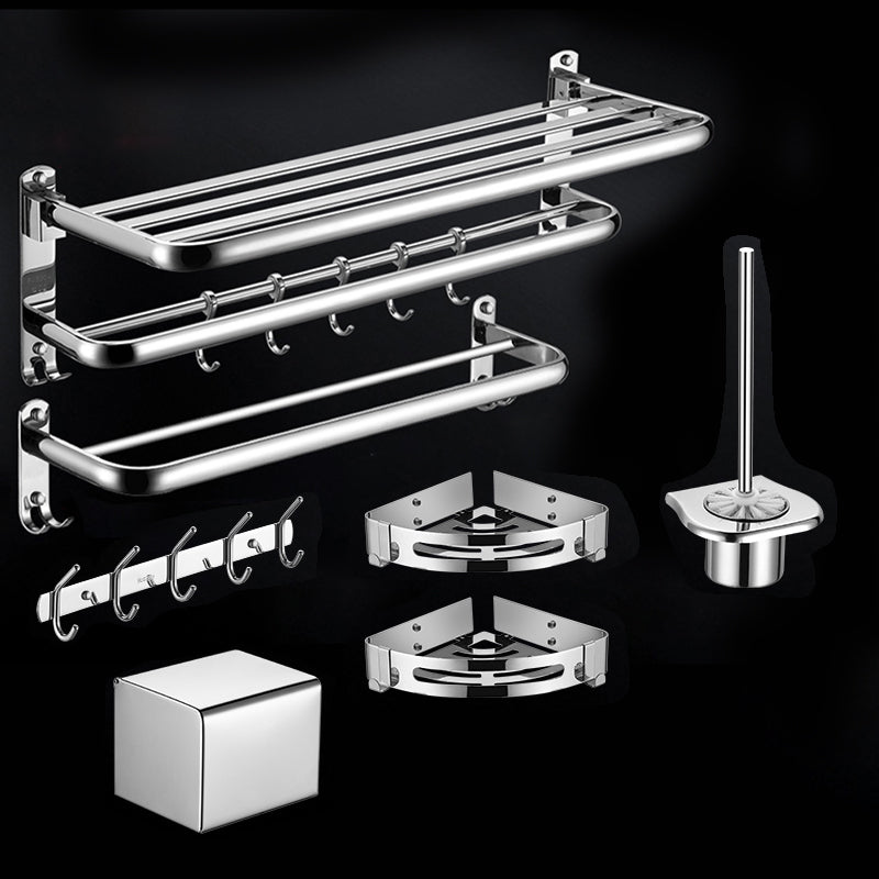 Modern Stainless Steel Bath Shelf Paper Holder Bathroom Accessory Kit