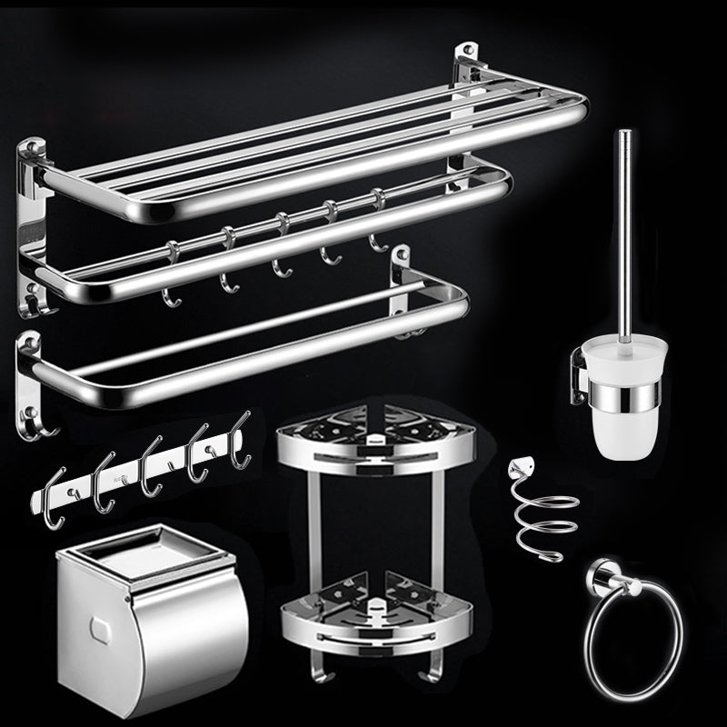 Modern Stainless Steel Bath Shelf Paper Holder Bathroom Accessory Kit