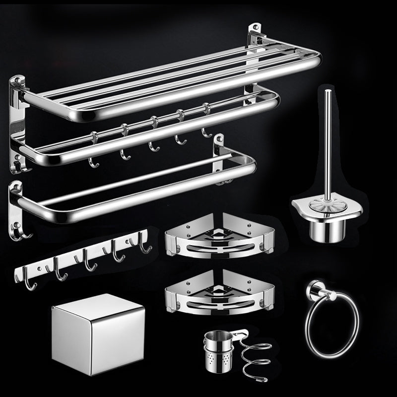 Modern Stainless Steel Bath Shelf Paper Holder Bathroom Accessory Kit