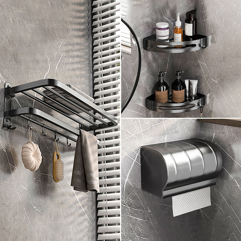 Modern Grey Bathroom Accessory Set  Bath Shelf Bath Hardware Set