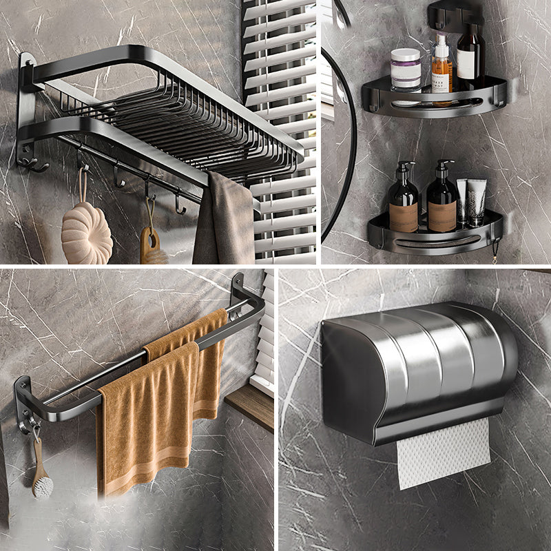 Modern Grey Bathroom Accessory Set  Bath Shelf Bath Hardware Set