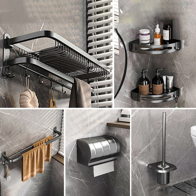 Modern Grey Bathroom Accessory Set  Bath Shelf Bath Hardware Set