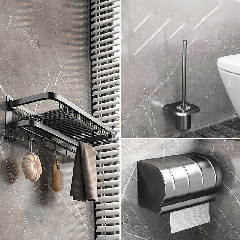 Modern Grey Bathroom Accessory Set  Bath Shelf Bath Hardware Set