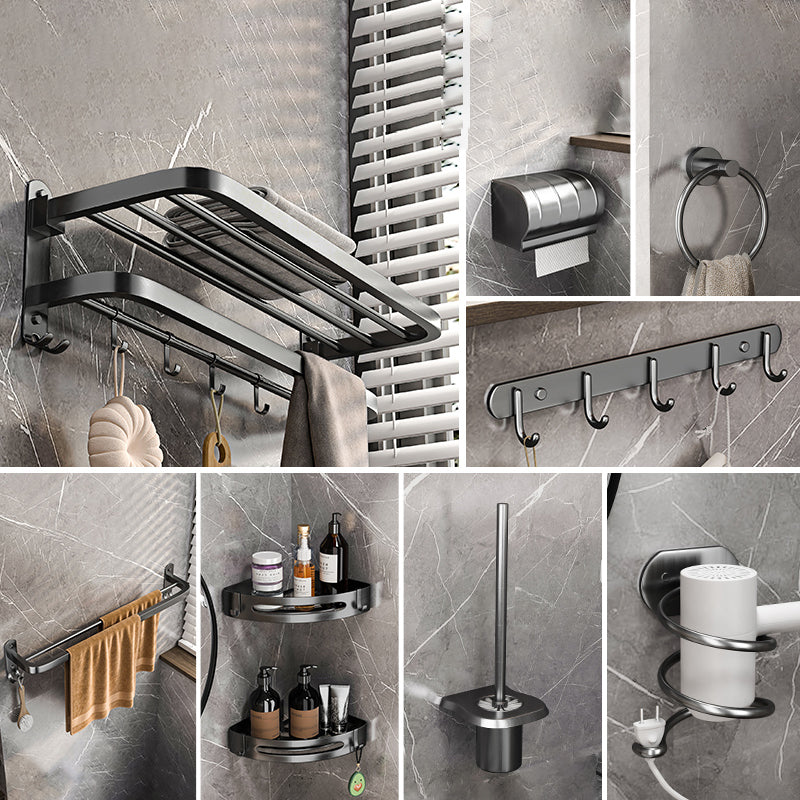 Modern Grey Bathroom Accessory Set  Bath Shelf Bath Hardware Set