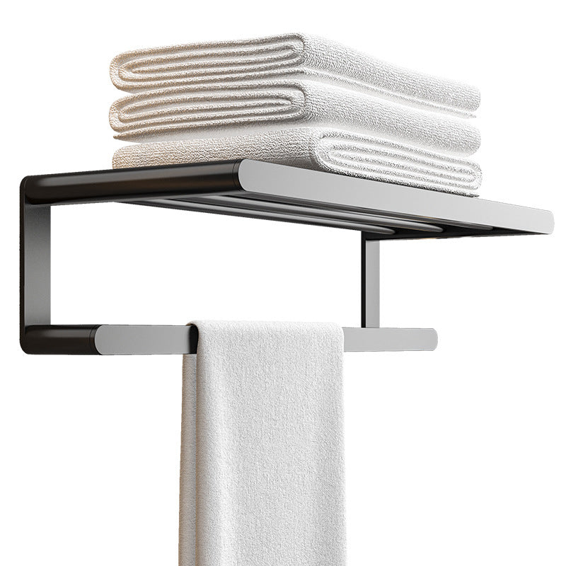 Modern Bathroom Set with Bath Shelf/Towel Bar & Paper Holder Black Bathroom Hardware