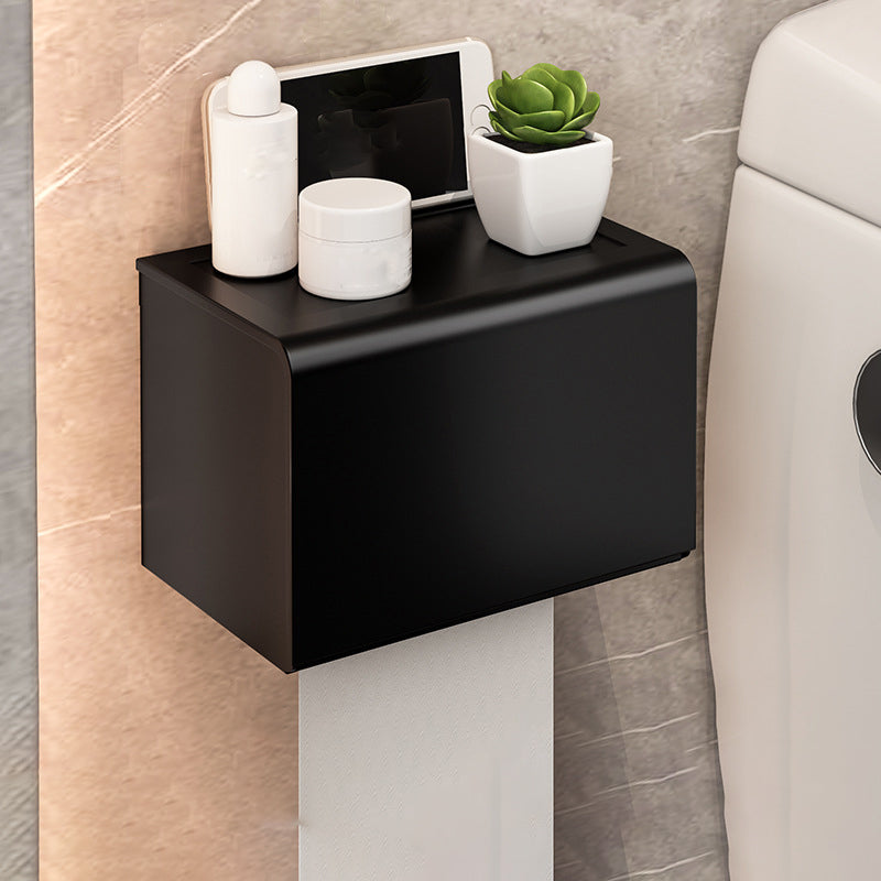 Modern Bathroom Set with Bath Shelf/Towel Bar & Paper Holder Black Bathroom Hardware