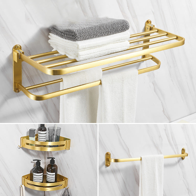 Modern Bathroom Hardware Paper Holder Bath Shelf Gold Bathroom Accessory Kit