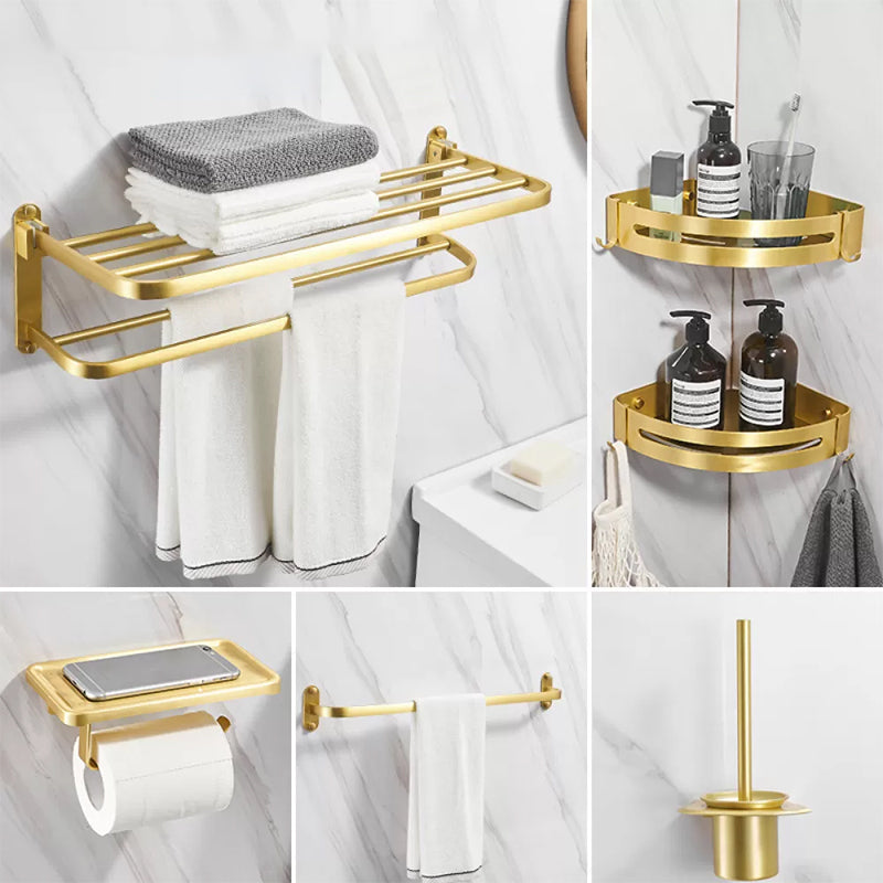 Modern Bathroom Hardware Paper Holder Bath Shelf Gold Bathroom Accessory Kit