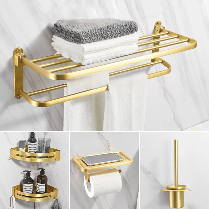 Modern Bathroom Hardware Paper Holder Bath Shelf Gold Bathroom Accessory Kit