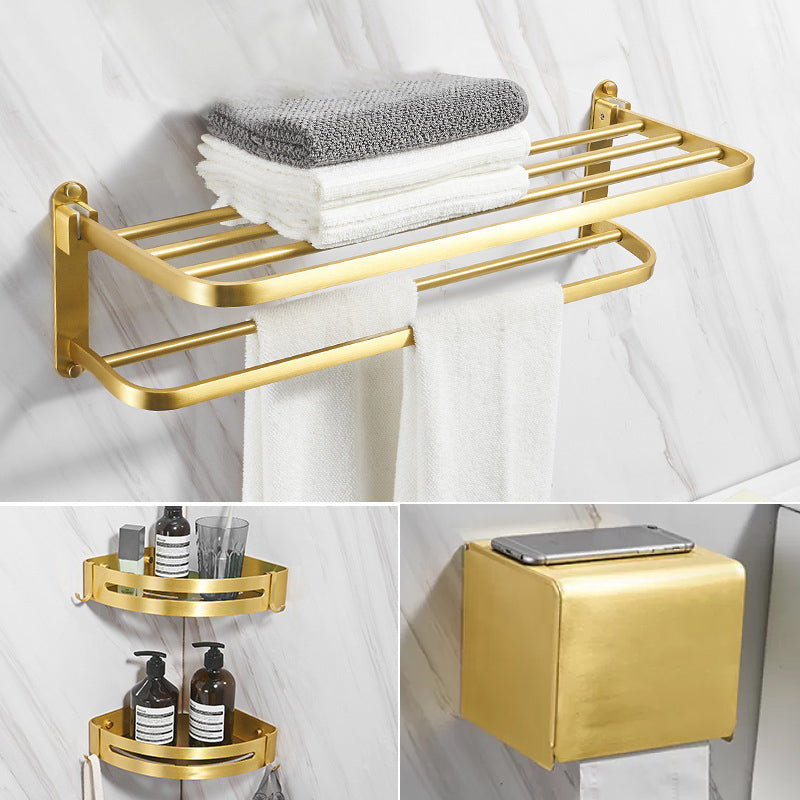 Modern Bathroom Hardware Paper Holder Bath Shelf Gold Bathroom Accessory Kit