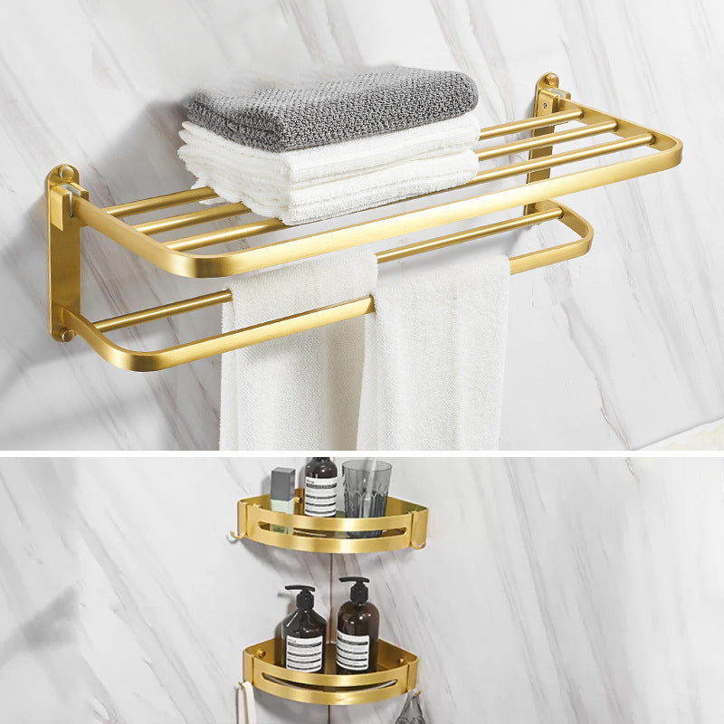 Modern Bathroom Hardware Paper Holder Bath Shelf Gold Bathroom Accessory Kit