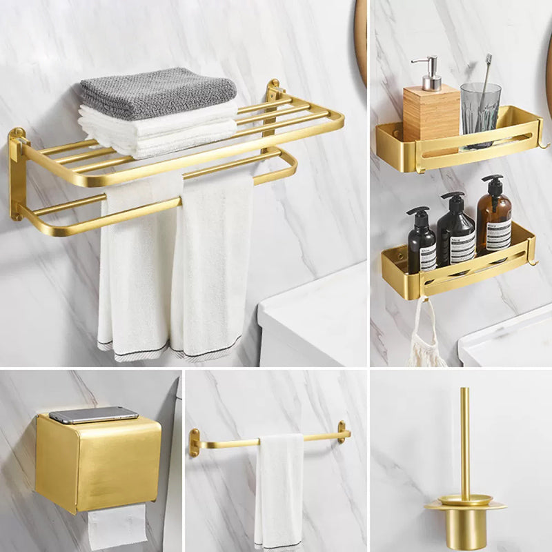 Modern Bathroom Hardware Paper Holder Bath Shelf Gold Bathroom Accessory Kit