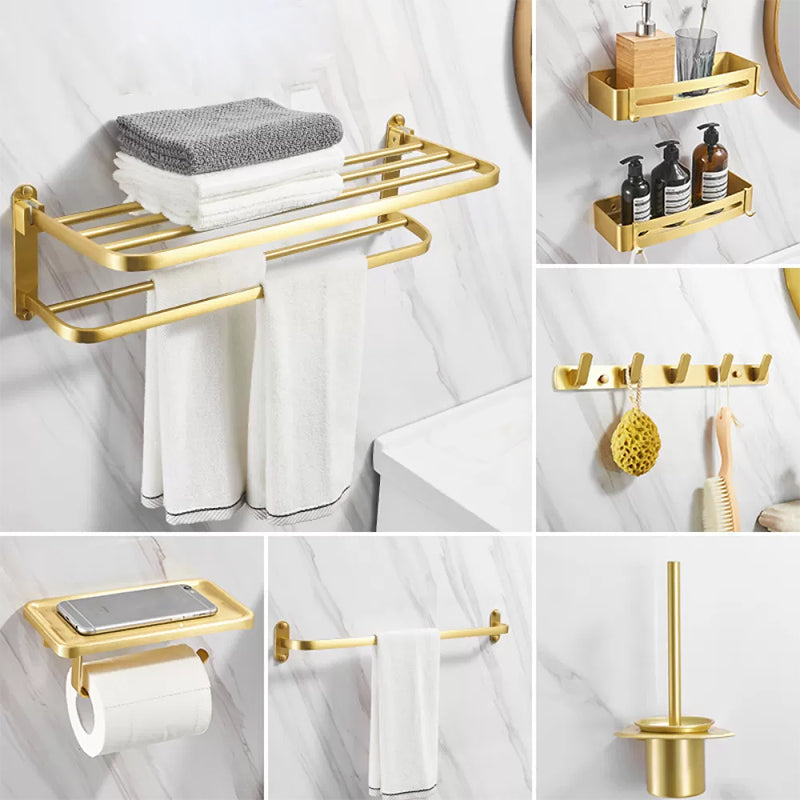 Modern Bathroom Hardware Paper Holder Bath Shelf Gold Bathroom Accessory Kit