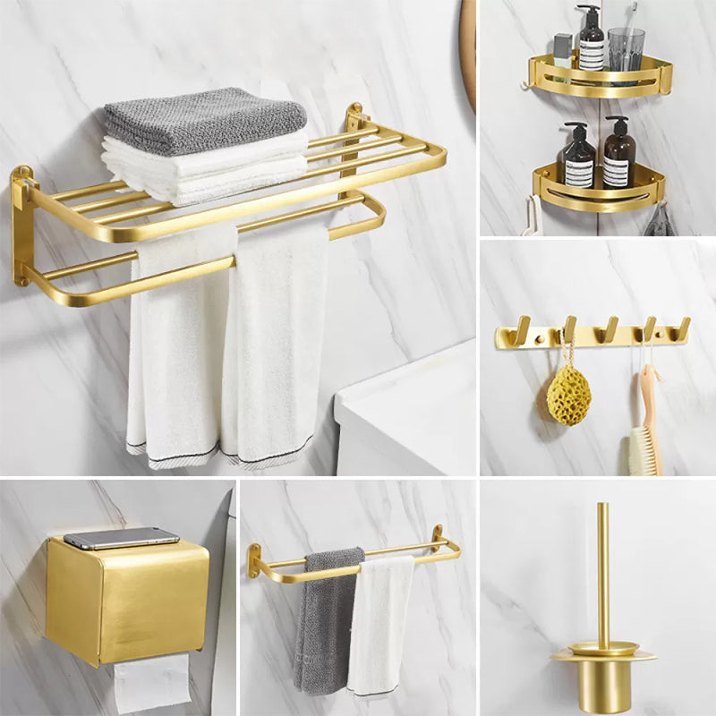 Modern Bathroom Hardware Paper Holder Bath Shelf Gold Bathroom Accessory Kit