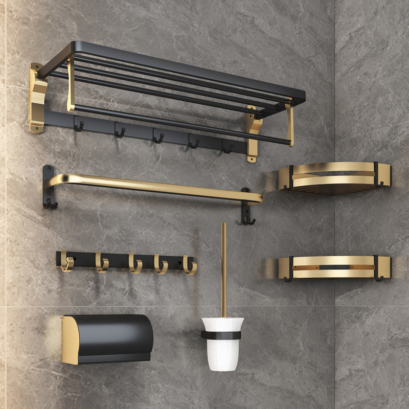 Black & Brass Bathroom Set Modern Style Bathroom Accessory As Individual Or As a Set