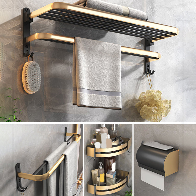 Black & Brass Bathroom Set Modern Style Bathroom Accessory As Individual Or As a Set