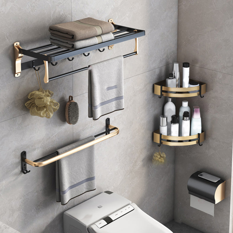 Black & Brass Bathroom Set Modern Style Bathroom Accessory As Individual Or As a Set