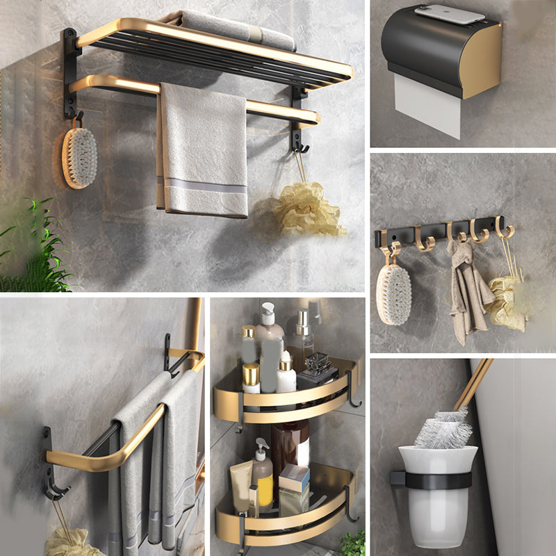 Black & Brass Bathroom Set Modern Style Bathroom Accessory As Individual Or As a Set