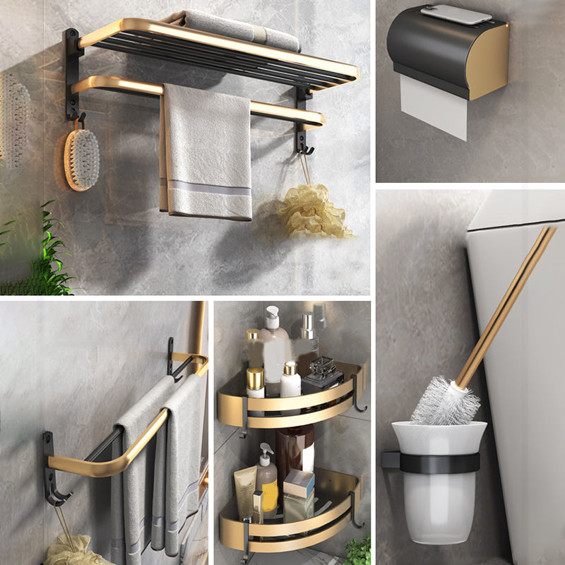 Black & Brass Bathroom Set Modern Style Bathroom Accessory As Individual Or As a Set